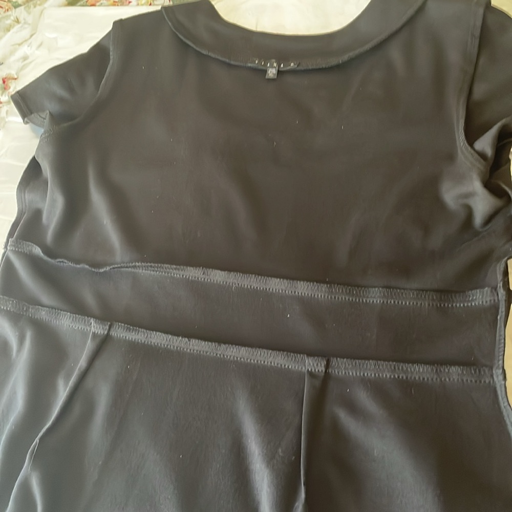 Tiana B. XL Black Dress Short Sleeve Scoop Neck with two front pockets - Picture 5 of 11